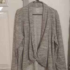 Plus Just My Size (JMS) Gray Light Weight Cardigan, Sz. 2X